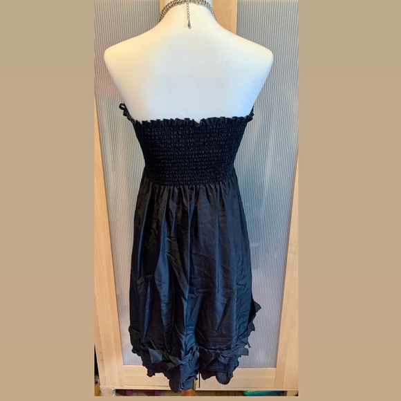 BCBG MaxAria Silk black strapless dress S - Picture 2 of 9